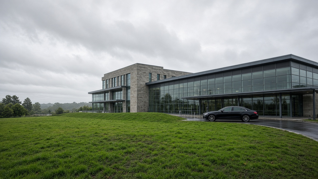 Aéroport régional sous un ciel breton