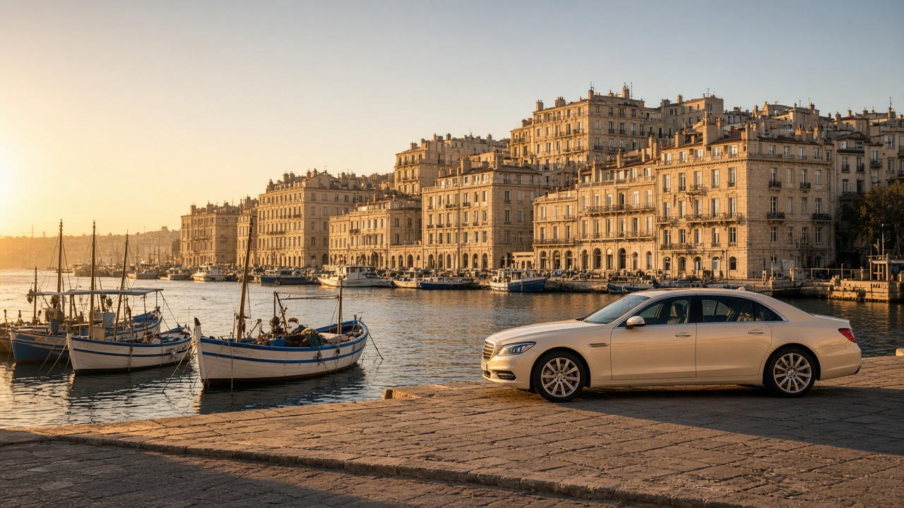 Vieux-Port de Marseille en fin d'après-midi